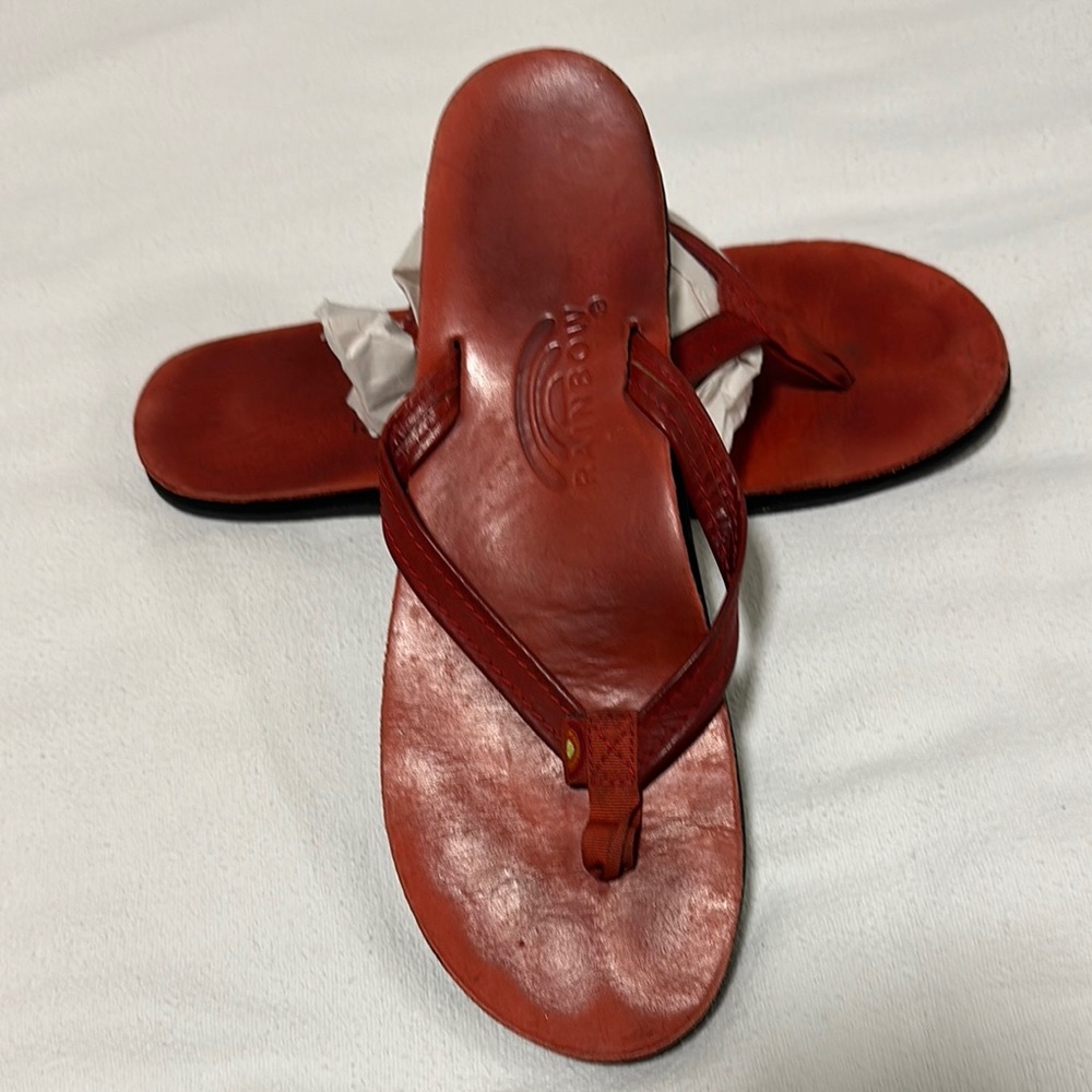 Rainbow Women's Red Flip Flops Size Large 7.5 to 8.5 website Rainbow